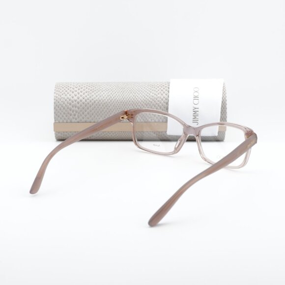 Jimmy Choo JC225 0FWM 00 Rectangle 52mm Eyeglasses - Transparent Nude - Picture 4 of 10